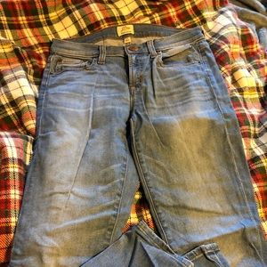 J crew toothpick jeans, worn and washed once